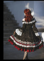 Light Gothic Diablo Lolita OP Dress Fall/Winter Long Sleeve Lolita