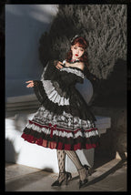Light Gothic Diablo Lolita OP Dress Fall/Winter Long Sleeve Lolita
