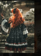Light Gothic Diablo Lolita OP Dress Fall/Winter Long Sleeve Lolita