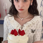 Light Luxury Red Bow Pearl Necklace Choker Earrings Women's Lolita Accessories