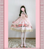 Light Red Pink Sweetheart Cute Sleeveless JSK OP Lolita Dress
