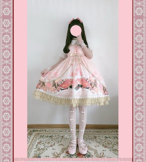 Light Red Pink Sweetheart Cute Sleeveless JSK OP Lolita Dress