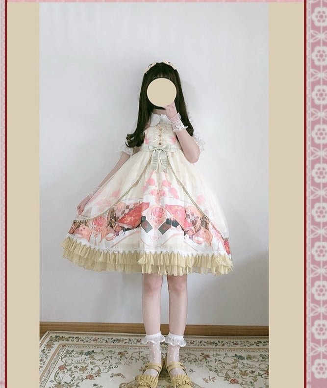 Light Red Pink Sweetheart Cute Sleeveless JSK OP Lolita Dress