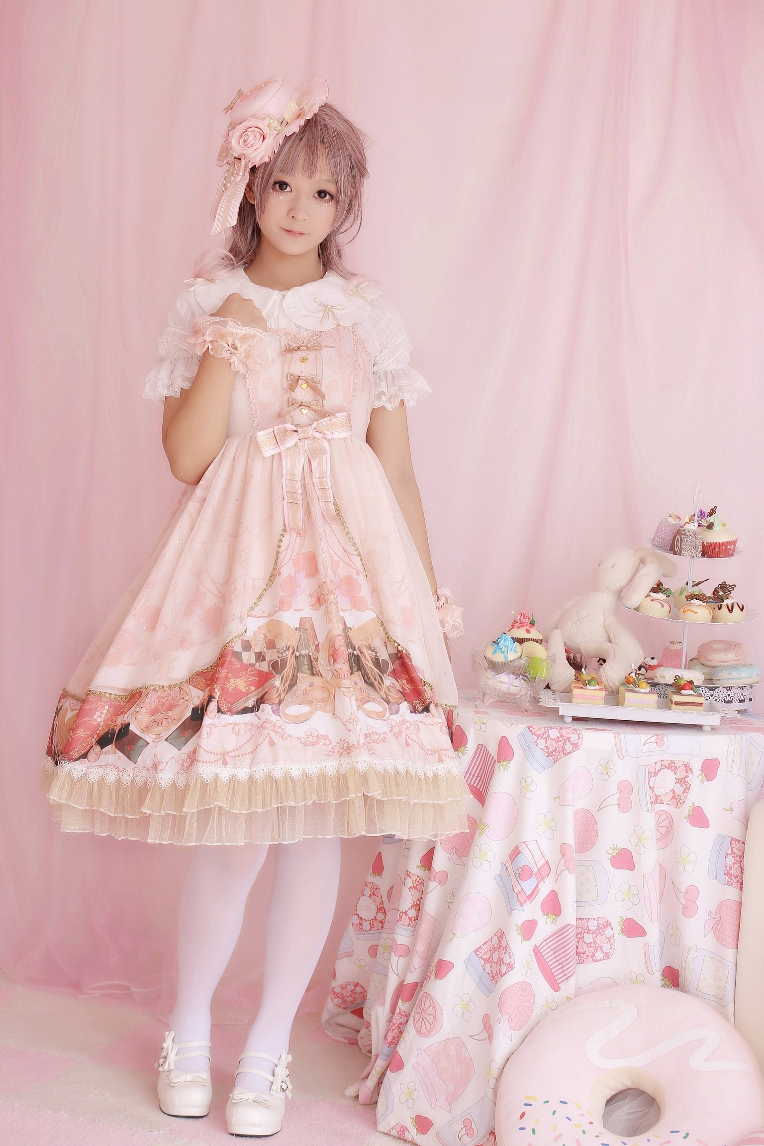Light Red Pink Sweetheart Cute Sleeveless JSK OP Lolita Dress