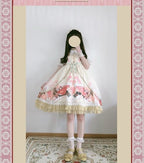 Light Red Pink Sweetheart Cute Sleeveless JSK OP Lolita Dress