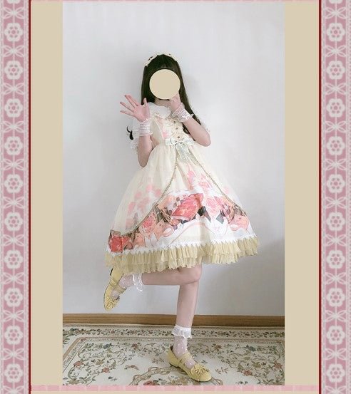 Light Red Pink Sweetheart Cute Sleeveless JSK OP Lolita Dress
