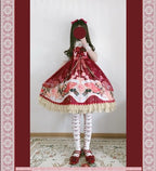 Light Red Pink Sweetheart Cute Sleeveless JSK OP Lolita Dress