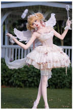 Sweet Lolita Light Purple Strappy Lace Short Cake Dress