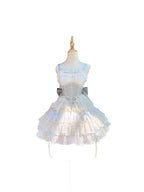 Sweet Lolita Light Purple Strappy Lace Short Cake Dress