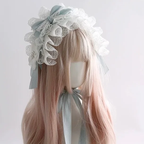 Lolita Hair Accessories Light Blue Hairband Flower Hairpins Hair Clips Headband