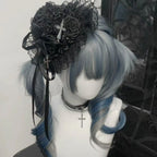 Lolita Accessories Headwear Gothic Lace Bow Black Pink Hair Clip Y2k Hair Accessories