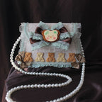 Lolita Bag Sweet Mint Chocolate Bear Pearl Chain Lolita Accessories