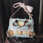 Lolita Bag Sweet Mint Chocolate Bear Pearl Chain Lolita Accessories