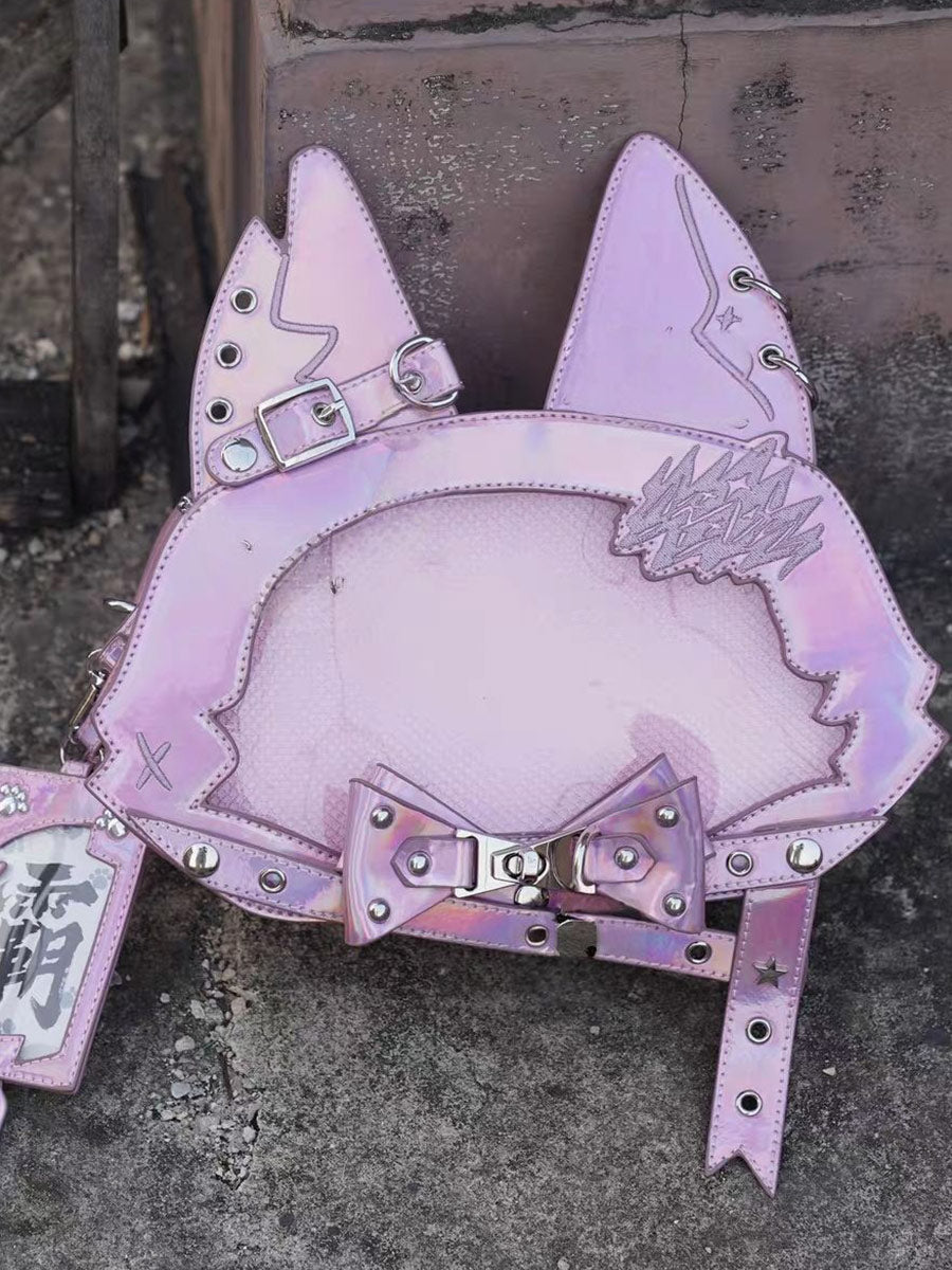 Design Concept:

This bag playfully merges Gothic mystery with feline charm, inspired by the enigmatic elegance of black cats and Victorian-era curiosities. The cat ear design adds a touch of playful rebellion, while the bow and print details balance sweetness and shadow, creating a piece that feels both mischievous and refined.