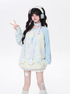This sweater combines ultra-soft faux texture with delicate stripes for a touch of sweet elegance. The relaxed silhouette and water blue-grey palette create a dreamy, laid-back vibe, perfect for cozy days and casual outings. Lightweight yet warm, it’s an effortless blend of comfort and charm.