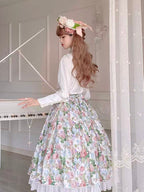 Design Concept:
This Lolita long-sleeve blouse, available in black and white, features a delicate floral print that combines classic elegance with a sweet, charming Lolita style. Crafted from soft and breathable fabric, it offers a comfortable fit while maintaining a refined silhouette. Perfect for daily wear, tea parties, or casual Lolita gatherings, the blouse pairs beautifully with skirts, jumpers, or layered outfits to create versatile Lolita ensembles.