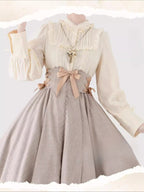 Design Concept:
This Lolita blouse is crafted from soft, breathable cotton, featuring a charming stand collar and long sleeves for a refined yet sweet look. Available in&nbsp;Beige, Black, and White, it combines classic Lolita elegance with a playful, doll-like aesthetic. The tailored silhouette and delicate detailing make it perfect for layering under jumpers, dresses, or wearing on its own for daily outings or tea parties.