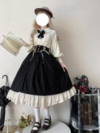 This Lolita blouse combines vintage CLA-inspired elegance with court-style sophistication. Featuring a delicate doll collar and refined tailoring, it adds a charming, graceful touch to any Lolita outfit. Available in Beige, Black, and White, this blouse is perfect as a layering piece under jumpers, dresses, or worn on its own for daily wear and tea parties.