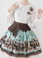 This exquisite Lolita blouse showcases a heavily detailed Peter Pan collar with intricate lace and embroidery. Rendered in vibrant red, pure white, and classic black, its long sleeves and tailored fit offer a perfect balance of sweetness and sophistication. The luxurious craftsmanship makes it ideal for creating striking coordinations, blending doll-like charm with elegant versatility for both daily wear and special occasions.