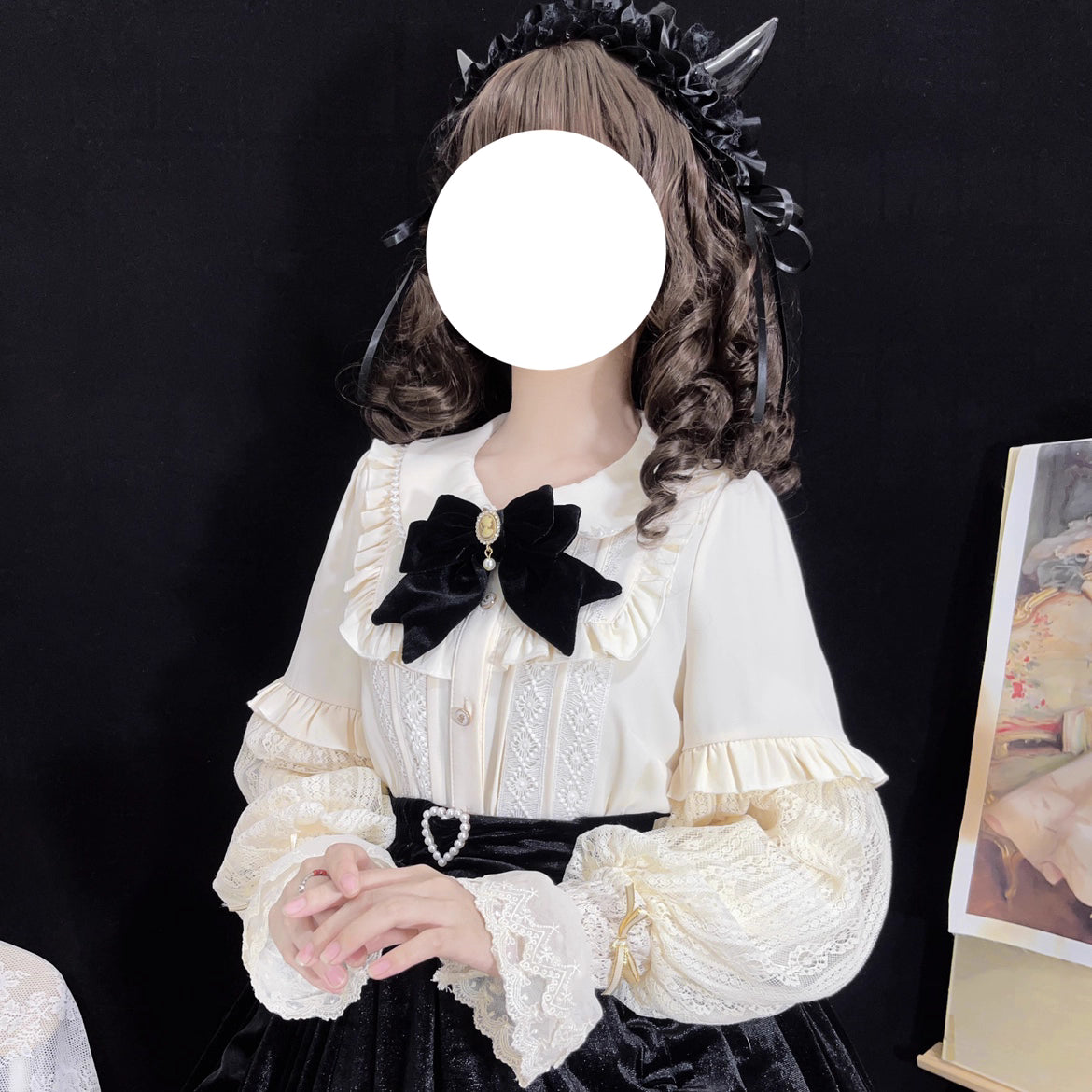 This elegant Lolita blouse combines a classic doll collar with soft bishop sleeves, creating a timeless silhouette. Designed with delicate details and a tailored fit, it offers versatile layering under jumpers or dresses. The refined design balances vintage charm and modern sweetness, perfect for adding romantic sophistication to both classic and sweet Lolita coordinates.