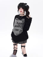 Inspired by the mystery of unopened letters, this sweater combines American casual comfort with a touch of intrigue. The relaxed silhouette and soft fabric offer effortless coziness, while the typographic print and black-and-pink color block add a modern, unisex edge. Lightweight yet warm, it’s perfect for solo layering or styled over collared shirts—a versatile piece for those who value subtle storytelling through style.