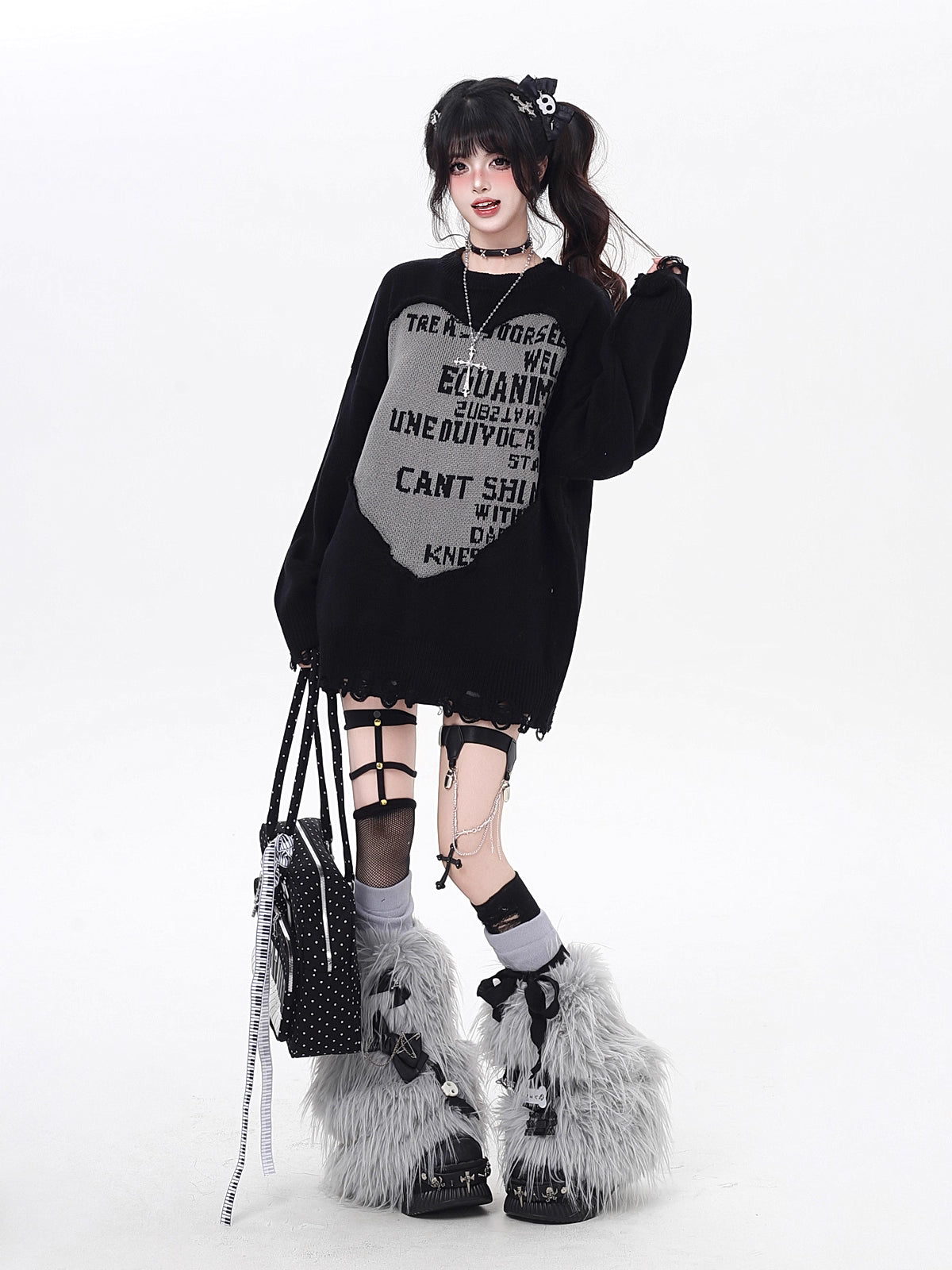 Inspired by the mystery of unopened letters, this sweater combines American casual comfort with a touch of intrigue. The relaxed silhouette and soft fabric offer effortless coziness, while the typographic print and black-and-pink color block add a modern, unisex edge. Lightweight yet warm, it’s perfect for solo layering or styled over collared shirts—a versatile piece for those who value subtle storytelling through style.
