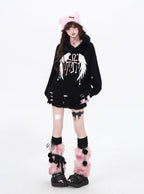 Design Concept:
This Lolita Coat piece in classic black combines sweet and cute aesthetics with cozy practicality. Crafted for winter casual wear, the hoodie features a soft, removable faux fur collar, allowing you to switch up your style while staying warm. Its loose fit ensures comfort, while the playful Lolita-inspired design adds a whimsical touch to everyday outfits. Perfect for layering over skirts or pants, it’s ideal for streetwear, casual outings, or seasonal cozy looks.