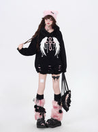Design Concept:
This Lolita Coat piece in classic black combines sweet and cute aesthetics with cozy practicality. Crafted for winter casual wear, the hoodie features a soft, removable faux fur collar, allowing you to switch up your style while staying warm. Its loose fit ensures comfort, while the playful Lolita-inspired design adds a whimsical touch to everyday outfits. Perfect for layering over skirts or pants, it’s ideal for streetwear, casual outings, or seasonal cozy looks.
