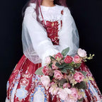 Design Concept：
This Lolita blouse blends elegance with versatility, crafted from lightweight chiffon for a soft and breathable fit. The doll collar is adorned with a delicate bow tie, adding a sweet yet refined charm. The lantern sleeves create a voluminous silhouette, enhancing the romantic Lolita aesthetic. Available in multiple colors, this piece works beautifully as an inner layer for JSK dresses or as a standalone top. Perfect for tea parties or daily wear, it offers a balance of comfort and sophistic