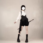 Design Concept:

This Gothic Lolita blouse is crafted with a thin and lightweight fabric, featuring vintage-inspired lantern sleeves and a refined prince-style silhouette. The black and white color options enhance its versatility, allowing it to pair elegantly with a variety of Lolita skirts or outerwear. Its delicate construction balances both comfort and sophistication, making it suitable for daily wear, themed gatherings, or cosplay occasions.