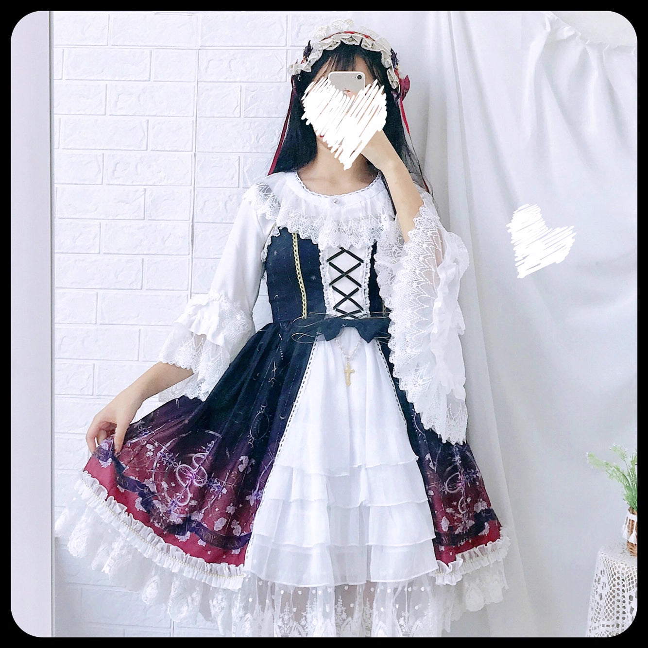 Design Concept:
This Lolita blouse features delicate lace-trimmed princess sleeves and a classic round neckline, creating a soft, elegant silhouette perfect for layering. The lightweight chiffon fabric adds a graceful drape, enhancing any Lolita outfit. Available in Ivory, Black, and Apricot, it suits a variety of styling preferences, from sweet to Gothic-inspired looks.