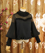 Design Concept:
This Lolita blouse combines classic elegance with a romantic touch, featuring soft chiffon fabric, graceful leg-of-mutton sleeves, and a refined stand collar. Available in Pure Ivory, Gold-Thread Ivory, and Pure Black, it brings versatile charm to both subtle and dramatic Lolita coordinates. The flowing silhouette and detailed construction make it perfect for layering under dresses or wearing as a statement piece on its own.