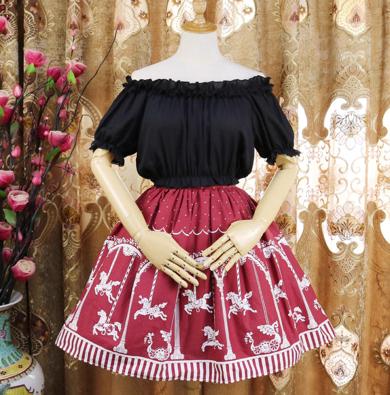 Design Concept:
This collection of Lolita blouses offers three stylish options, blending elegance with everyday versatility. The White Chiffon Lace Short Sleeve features delicate lace trims for a sweet, feminine touch. The Black Chiffon Simple Style and White Chiffon Simple Style provide minimalist elegance, perfect for layering or wearing as standalone pieces. All designs are crafted to complement Lolita outfits with a flattering cropped, high-waist silhouette.