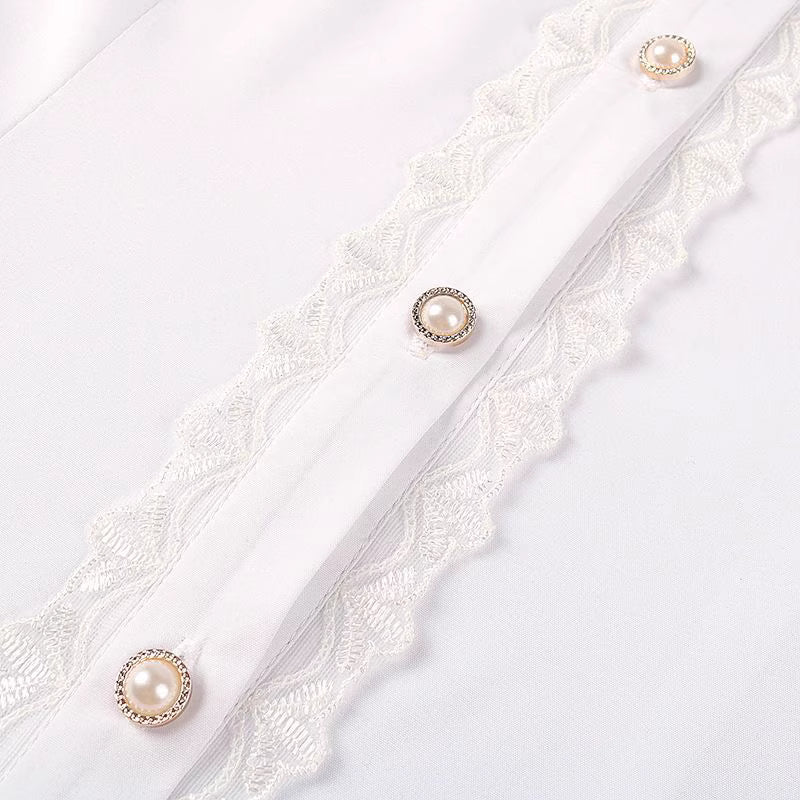 This exquisite blouse merges medieval grandeur with Victorian elegance and steampunk edge. Intricate ruffles cascade from the collar and cuffs, evoking a sense of historical drama perfect for stage performances. The tailored silhouette features period-inspired details like lace accents and billowy sleeves, crafted from high-quality fabric for both visual impact and comfort. Ideal for theatrical wear, cosplay, or alternative fashion, this statement piece captures the romance of bygone eras with a rebellious,