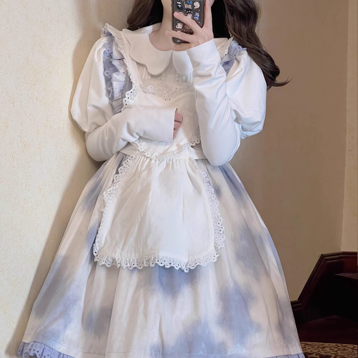 Indulge in sweet comfort with our Milk Puff Lolita blouse! This cozy fleece-lined top features an adorable Peter Pan collar trimmed with delicate lace, perfect for pairing with JSKs during cooler weather. The classic black and white color scheme offers versatile styling options for both classic and sweet Lolita coordinates. Designed for both warmth and style, this charming blouse combines kawaii aesthetics with practical comfort, making it your go-to choice for winter tea parties and festive gatherings.