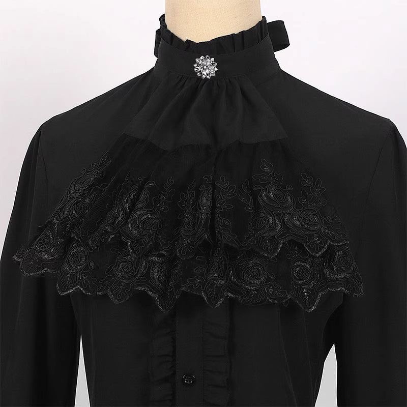 Embrace a fusion of Victorian elegance and rebellious steampunk spirit. This detailed blouse features a flattering peplum waist and dramatic ruffled sleeves that create a luxurious silhouette. Designed as the perfect layering piece, it adds intricate texture and historical charm to any Lolita or gothic coordinate. Crafted from premium fabric with an antique-inspired finish, it's an essential top for those who celebrate the artistry of alternative fashion and timeless, statement-making design.
