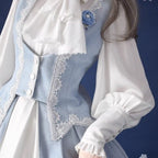 Design Concept:
This Lolita blouse in pure white features a pointed collar and elegant lantern sleeves, blending classic refinement with a versatile design. The slim-fit silhouette and soft fabric make it perfect as an inner layer for JSKs or as a standalone top, creating an effortlessly elegant Lolita look. Ideal for daily wear, tea parties, or casual gatherings, it combines sophistication with comfort, making it a staple piece in any Lolita wardrobe.