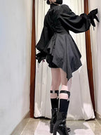 Design Concept:

This Lolita blouse is a charming blend of vintage and medieval aesthetics, designed as a prince-style long-sleeve shirt perfect for layering or cosplay. Crafted in classic white and black, it features meticulous detailing that highlights the timeless elegance of Lolita fashion. The blouse offers a comfortable loose fit while maintaining a structured silhouette, making it ideal for daily wear, themed events, or tea parties. Pair it with skirts or trousers for a refined, versatile look that e