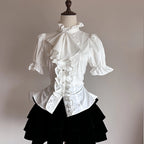 Design Concept:
This Lolita blouse features a delicate ruffle collar and elegant 5/8 sleeves, creating a refined and feminine silhouette. The slim-fit design highlights the figure while maintaining a graceful, lightweight appearance. Crafted as an inner layer, it pairs perfectly with Lolita skirts, JSK, or layered outfits. The pure white&nbsp;color adds a soft, classic charm suitable for a variety of styling preferences.