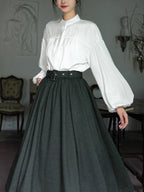 Design Concept
Embrace timeless elegance with this&nbsp;White Lolita-style vintage blouse, designed with delicate lantern sleeves and a graceful double-layer construction. The loose and airy fit offers both comfort and charm, while the crisp white hue enhances its refined, versatile look. Perfect for daily wear, casual outings, or tea party gatherings, this blouse seamlessly blends classic Lolita aesthetics with a touch of vintage sophistication.