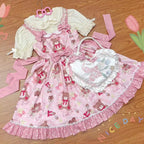 Lolita Bow Love Bag Embroidery Bag Handbag Girls Gift