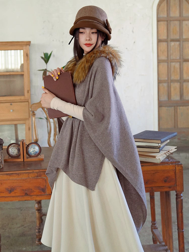 Design Concept:
Embrace timeless elegance with this Lolita Coat Black Camel Wool Knit Shawl Cape Winter Outerwear. Crafted from a warm wool-blend knit, this versatile cape features a refined shawl design paired with a detachable eco-friendly fur collar for added luxury and practicality. The flowing silhouette drapes gracefully, making it easy to layer over Lolita dresses or daily outfits. Perfect for cold weather, the cape combines warmth and sophistication, offering both comfort and a statement-making styl