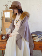 Design Concept:
Embrace timeless elegance with this Lolita Coat Black Camel Wool Knit Shawl Cape Winter Outerwear. Crafted from a warm wool-blend knit, this versatile cape features a refined shawl design paired with a detachable eco-friendly fur collar for added luxury and practicality. The flowing silhouette drapes gracefully, making it easy to layer over Lolita dresses or daily outfits. Perfect for cold weather, the cape combines warmth and sophistication, offering both comfort and a statement-making styl
