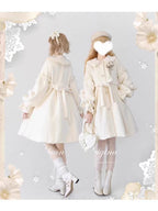 Lolita Coat Christmas White Plush Sweet Teddy Fleece Jacket Petite Winter Outerwear