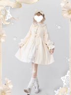Lolita Coat Christmas White Plush Sweet Teddy Fleece Jacket Petite Winter Outerwear
