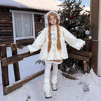 Product Description:
This Lolita coat in soft cream and calming blue is designed for all-season wear, featuring a cozy hood and plush, warm fabric that ensures comfort and style. The loose, cape-like silhouette gently drapes over the body, giving a relaxed yet elegant appearance. Perfect for daily outings, tea parties, or casual Lolita gatherings, this coat blends functionality with a whimsical aesthetic, making it a charming addition to any wardrobe.