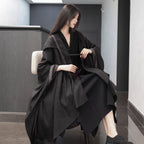 Lolita Coat Gothic Witch Cape Black Hanfu Unisex Cloak for Dark Cosplay Halloween