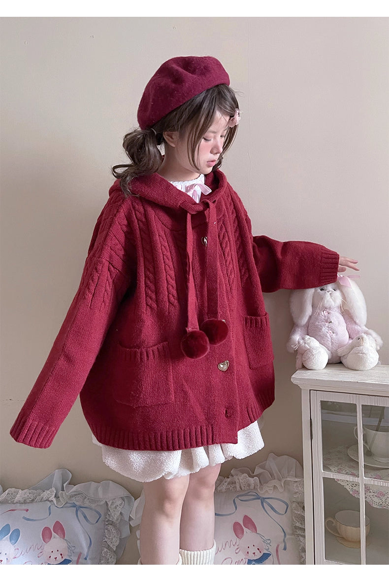 Design Concept:
Embrace a cozy, casual Lolita look with this multicolor hooded knit cardigan. Crafted from soft, high-quality yarn, the open-front design and relaxed fit provide comfort and ease of movement, while the cute hood adds a playful touch. Perfect for daily wear, casual outings, or tea party gatherings, this cardigan combines vintage charm with modern comfort for a versatile wardrobe staple.