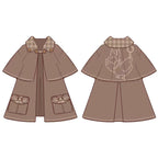 Lolita Coat Retro Brown Woolen Cape Cute Style Autumn Winter Outerwear