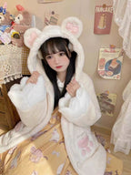 Lolita Coat Sleepy Bear Warm Thick Plush Outerwear Women Autumn Winter